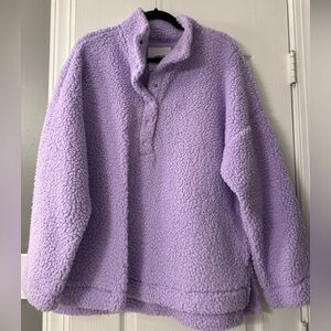 Aerie Light Purple Textured Top